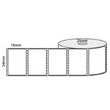 35 by 19 mm white label, 2,000 per roll, no ribbon needed.