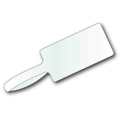 74 by 12 mm white label, 3,000 per roll, printed with a ribbon.