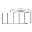 76 by 23 mm white label, 6,000 per roll, printed with a ribbon.