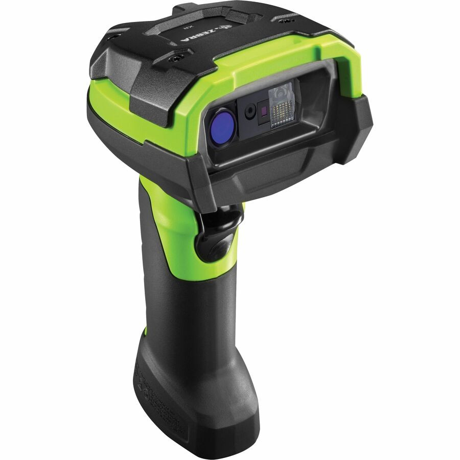Zebra DS3678-2D-XR rugged cordless barcode scanner.